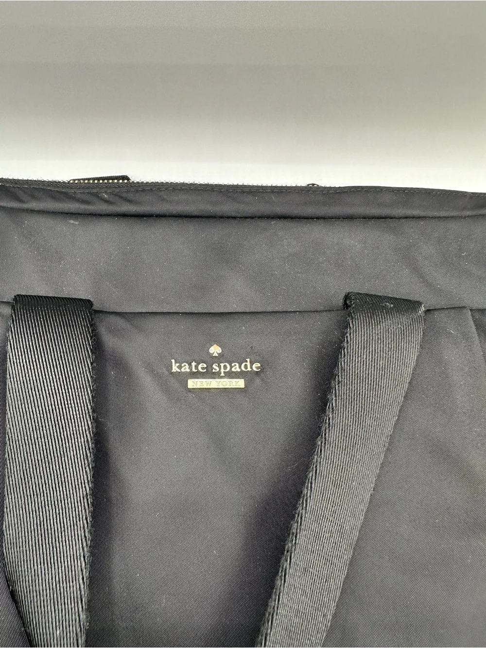 kate spade Black Nylon Laptop Bag with Adjustable Crossbody Shoulder Strap